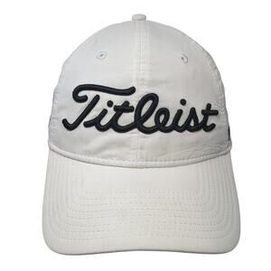 Fitleist Slideback Baseball Cap White One Size Adjustable Embroidered 6 Panel